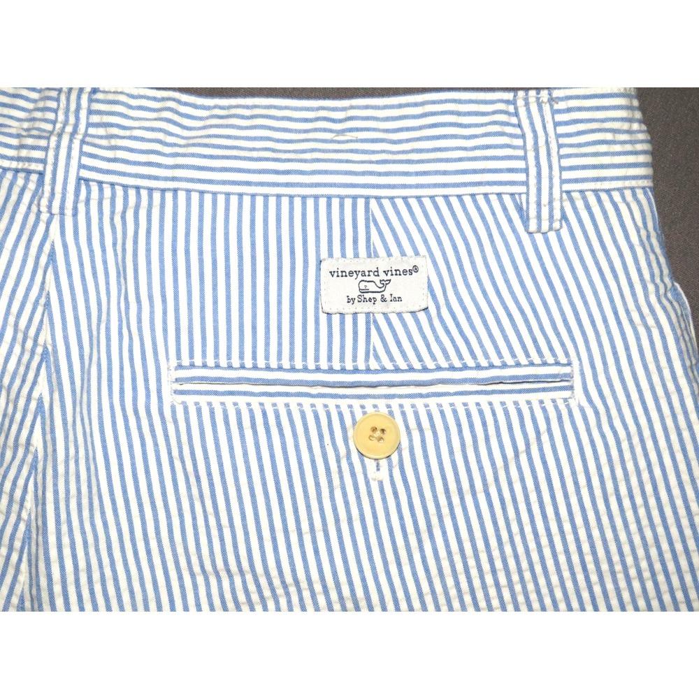 Vineyard Vines Pin Striped 100%‎ Cotton Seersucker Chino Club Shorts Men's 28 - Picture 5 of 5